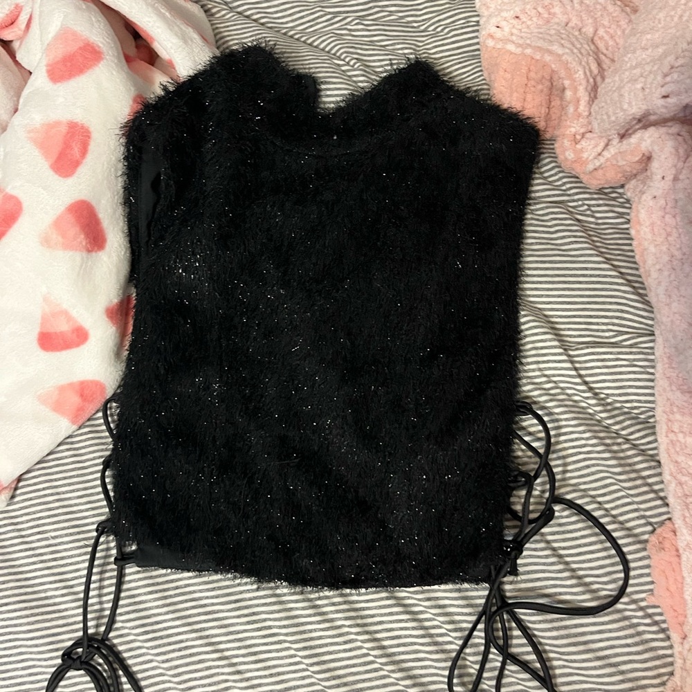 high neck crop tank top